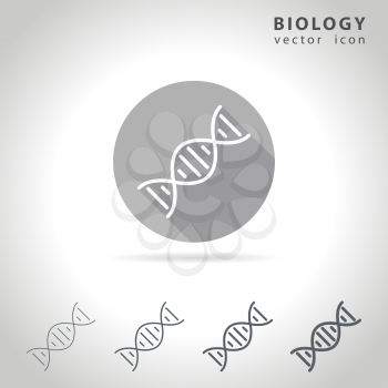 Biology outline icon set, collection of dna icons, vector illustration