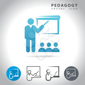 Pedagogy icon set, collection of education icons, vector illustration