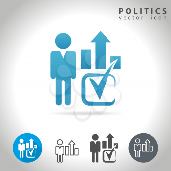 Politics icon set, collection voting symbols, vector illustration