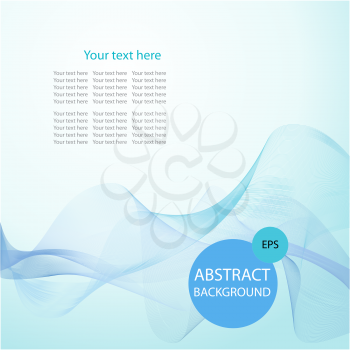 Abstract smoke on light blue background, vector illustration
