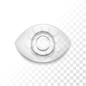 Transparent isolated human eye icon, vector illustration