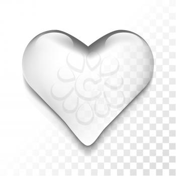 Transparent isolated heart  symbol icon, vector illustration