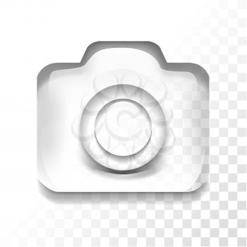Transparent isolated photo symbol icon, vector illustration