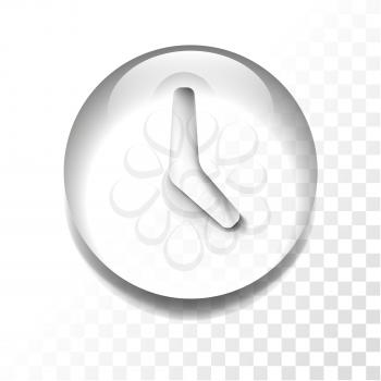 Transparent isolated time symbol icon, vector illustration