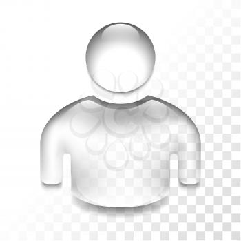 Transparent isolated user symbol icon, vector illustration