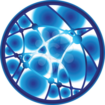 Molecular Logo Concept. AI 10 supported.