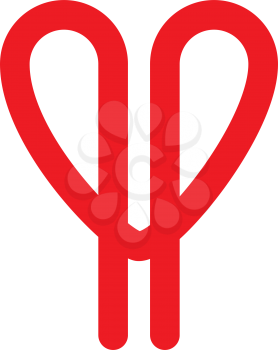 Heart Shape with logo design concept. AI 10 supported.