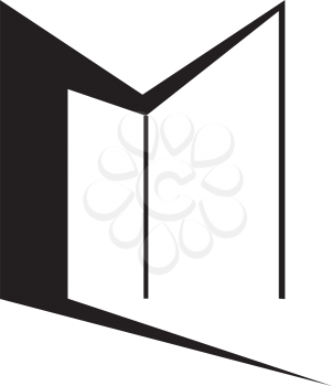 M Door Icon Design. AI 10 supported.