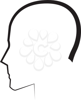 Silhouette Man Head. AI 10 supported.