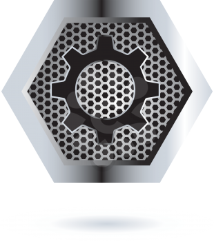 Perforated Hexagon Design. AI 10 Supported.