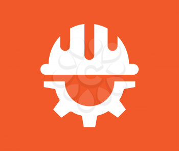 Gear with Helmet icon design. AI 10 supported.