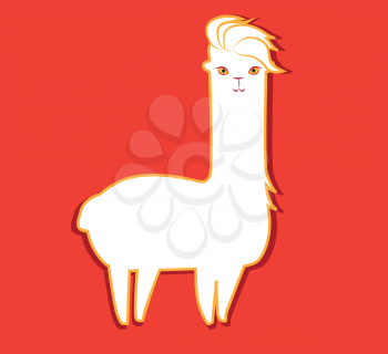 Cute Lama Character Design. EPS 8 supported.