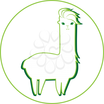 Lama and Lama Yarn Concept Design. EPS 8 supported.