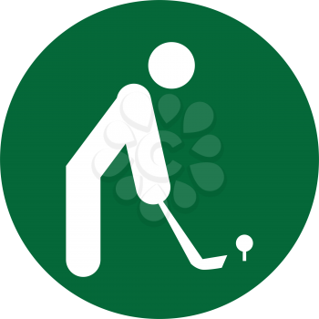 Golf Player Icon. AI 8 supported.