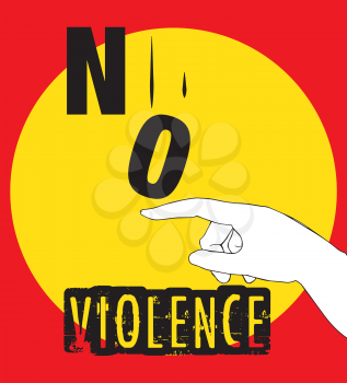 No Violence Protest Poster Design. AI 10 supported.
