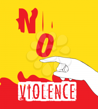 No Violence Protest Poster Design. AI 10 supported.