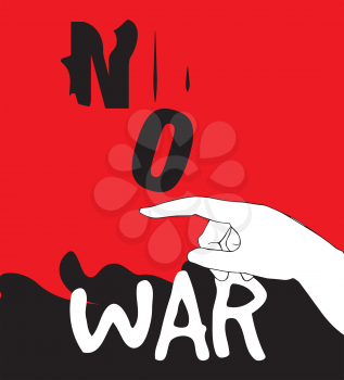 No War Poster Design, AI 10 supported.