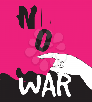 No War Poster Design, AI 10 supported.