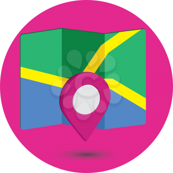 Map Icon an 3D Pin Design, EPS 10 supported.