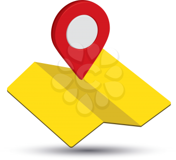 Map Icon an 3D Pin Design, EPS 10 supported.