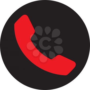 Red Phone Icon Design. EPS 8 supported.