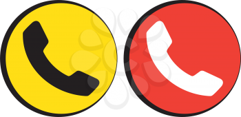 Yellow and Orange, Phone Icon Design.