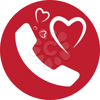 Heart and Phone Icon Design, EPS 8 supported.