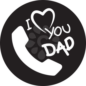 I Love Dad Icon Design