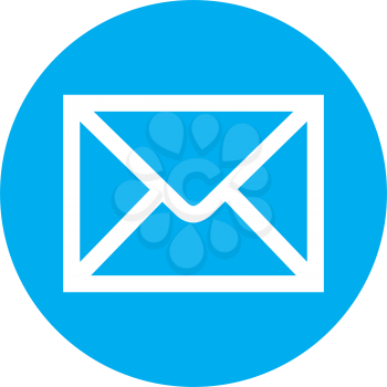 E-Mail Icon with Blue Background Design.
