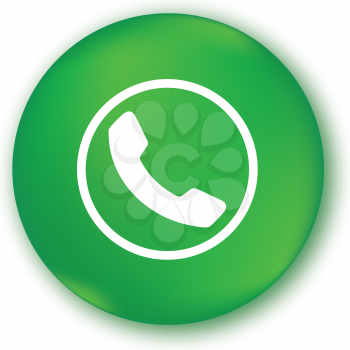 Green Phone Icon Design.