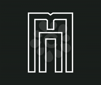 Geometric MN Logo Concept.
