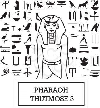 Illustration of Pharaoh Thutmose III. AI 8 supported.
