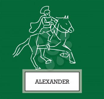 Illustration of Alexander, AI 8 supported.