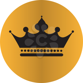 Golden Crown Icon Design.