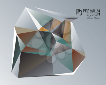 Polygonal Abstract Background Design and PD Logo, EPS 10 supported.