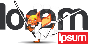 Ninja Fox Character and Logo Design