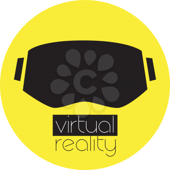3D Virtual Reality Logo and Eyewear Concept.