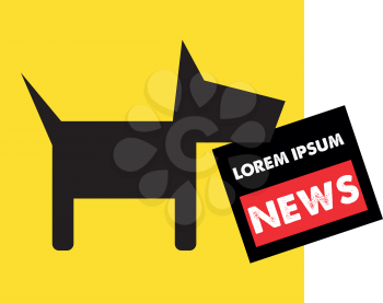 Dog and Newspaper Logo Concept, EPS 10 supported.
