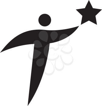 Star Person Concept Icon Design