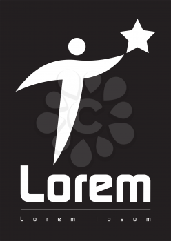Star Person Logo Concept Design