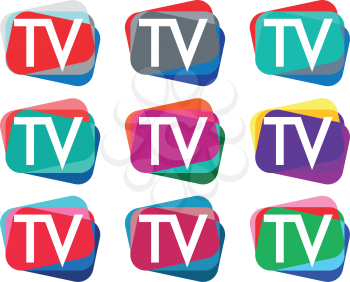 TV Logo Design Set. EPS 8 supported.