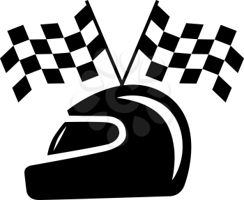 Checkered Flag and Helmet Design. EPS 8 supported.