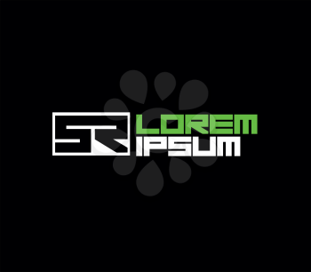 Green SR Logo Design Concept. EPS 8 supported.