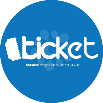 Ticket Design with Logo Concept. EPS 8 supported