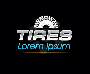 Tires Logo Design Concept. EPS 8 supported.