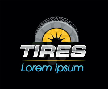 Tires Logo Design Concept. EPS 8 supported.