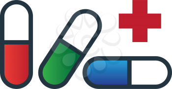 Drug Capsule Icon Design. Eps 8 supported.