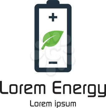 Environmentally Friendly Battery Logo Concept Design