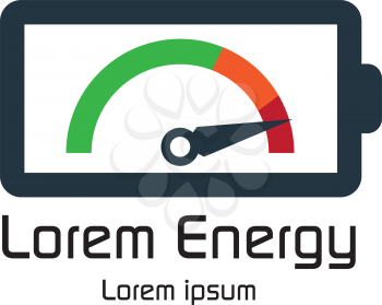Speedometer and Battery Logo Design. Eps 8 supported.