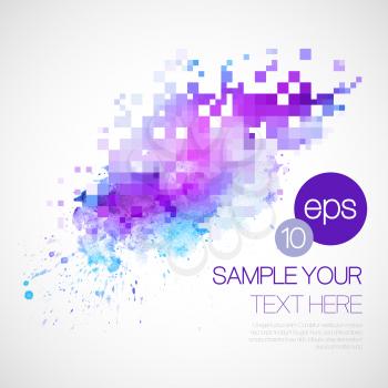 Modern abstract vector background with watercolor blot